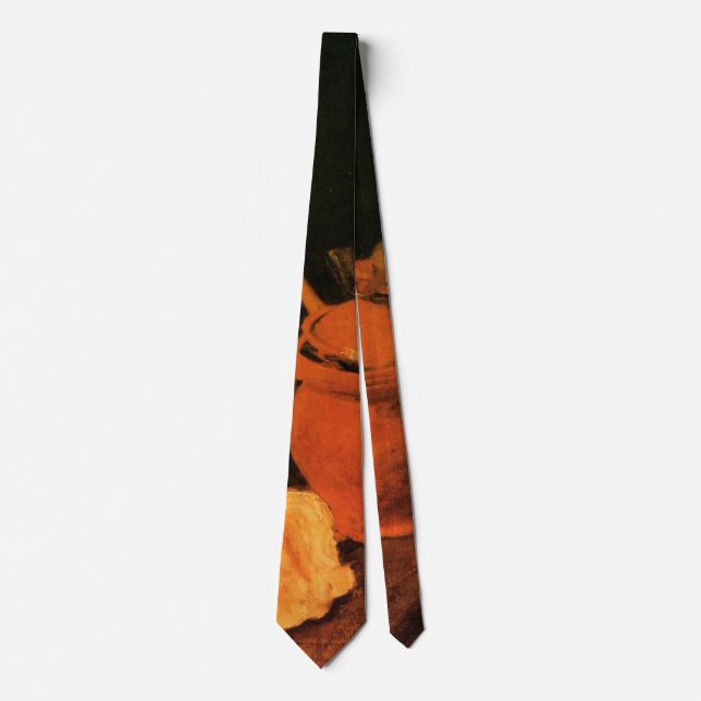 Earthenware, Bottle and Clogs by Vincent van Gogh Neck Tie (Front)