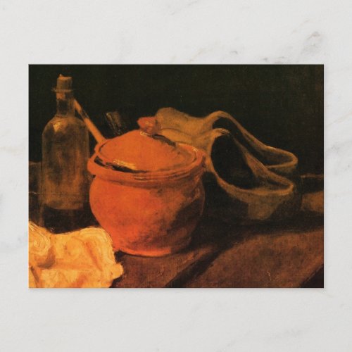 Earthenware Bottle and Clogs by Vincent van Gogh Postcard