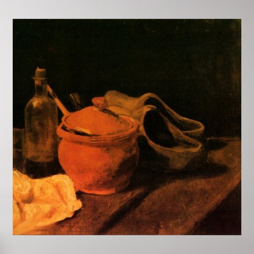 Earthenware Bottle and Clogs by Vincent van Gogh Poster