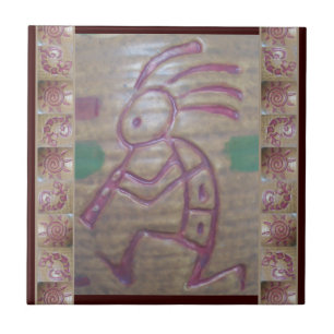 Earthenware Kokopelli Ceramic Tile