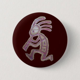 Earthenware Kokopelli Pinback Button