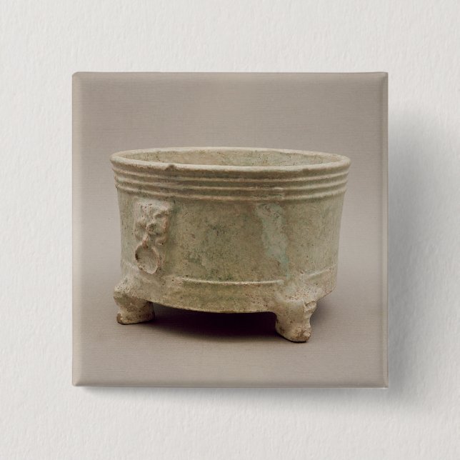 Earthenware tripod vessel button (Front)