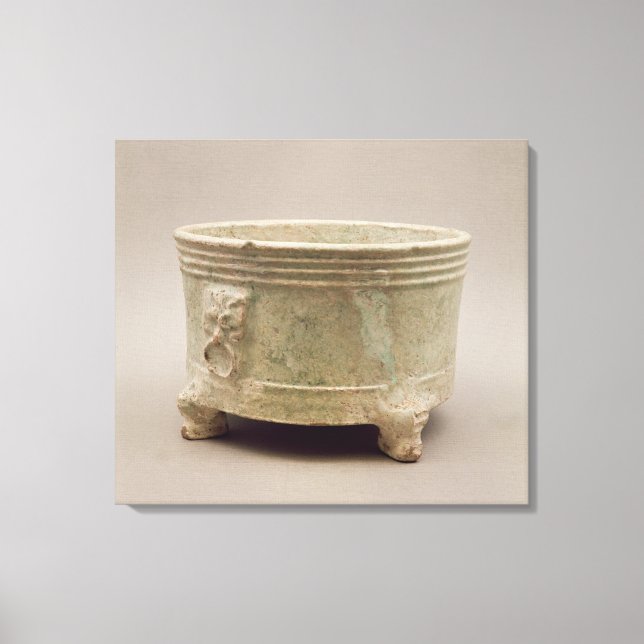 Earthenware tripod vessel canvas print (Front)