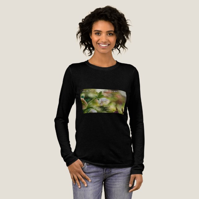 Earthlight and Healing Japanese Flowers and Poetry Tri-Blend Shirt (Full Front)