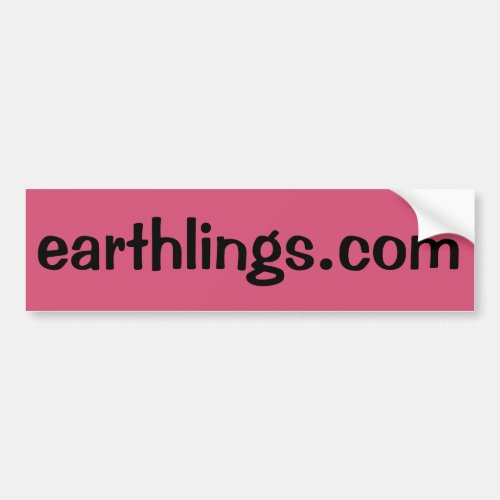 Earthlingscom Bumper Sticker