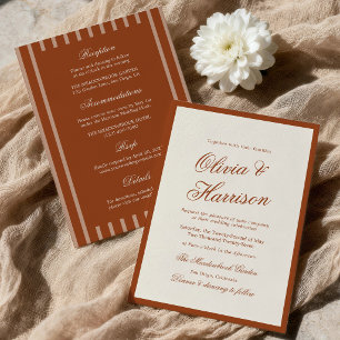 Earthly Chic Terracotta All In One Invitation