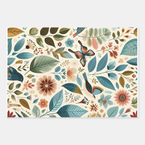 Earthly Elegance Nature_Inspired Wrapping Paper