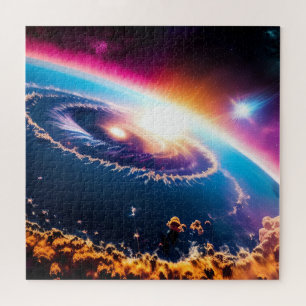 Earthly Galactic Universal Phenomenon Hurricane Jigsaw Puzzle