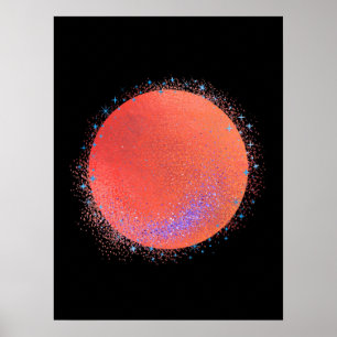 earthly orange star poster