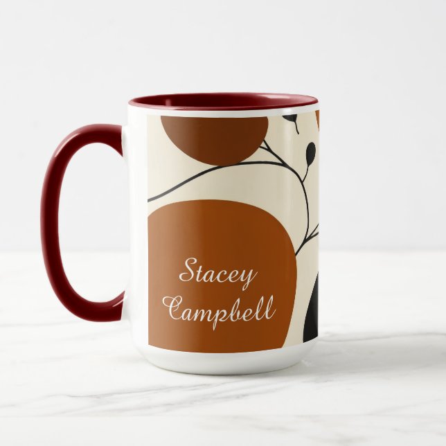 Earthly Silhouette Abstract Minimalist Mug (Left)
