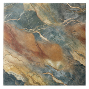 Earthly Tone Marble Pattern Ceramic Tile