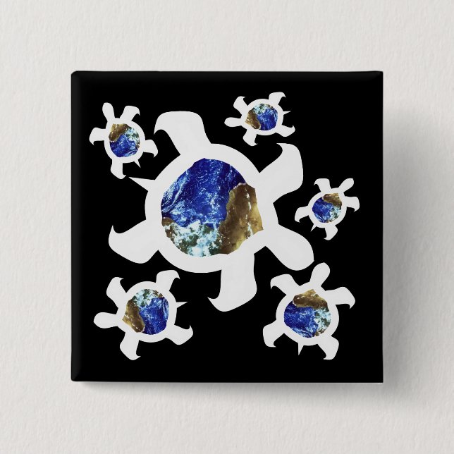 Earthly Turtles Buttons (Front)