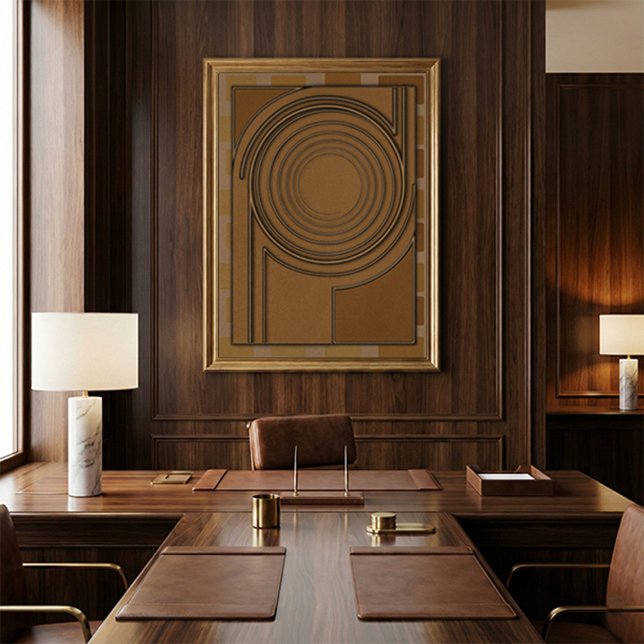 Earthly Vortex: Modern 3D Minimalist Boho Art Poster (Creator Uploaded)