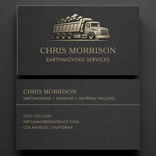 Earthmoving Services Professional Business Card (Creator Uploaded)
