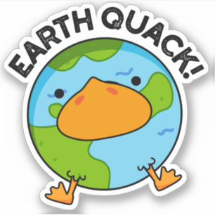 Earthquack Funny Earthquake Pun Sticker