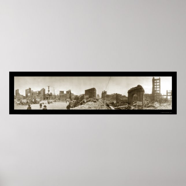 Earthquake Damage SF CA Photo 1906 Poster (Front)