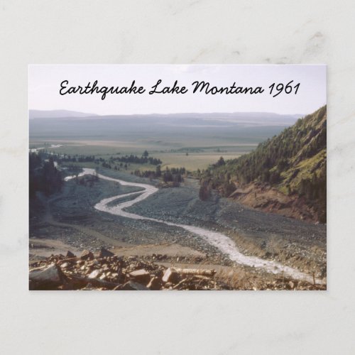 Earthquake Lake Slide Montana 1961 Postcard