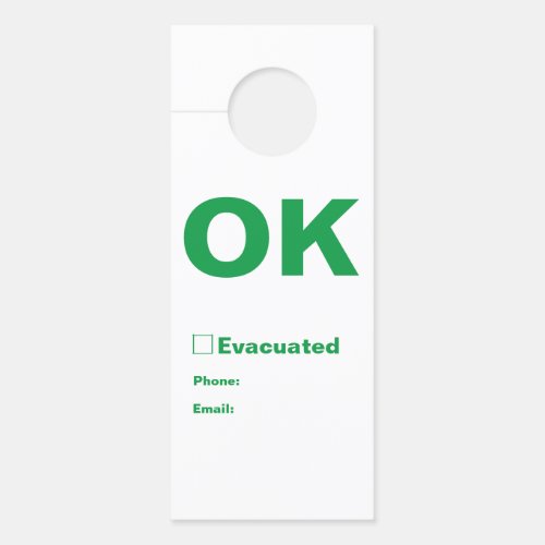 Earthquake Safety Need Help Im Okay Door Hanger