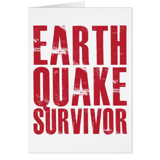 Earthquake Survivor - Red Cards (Front)