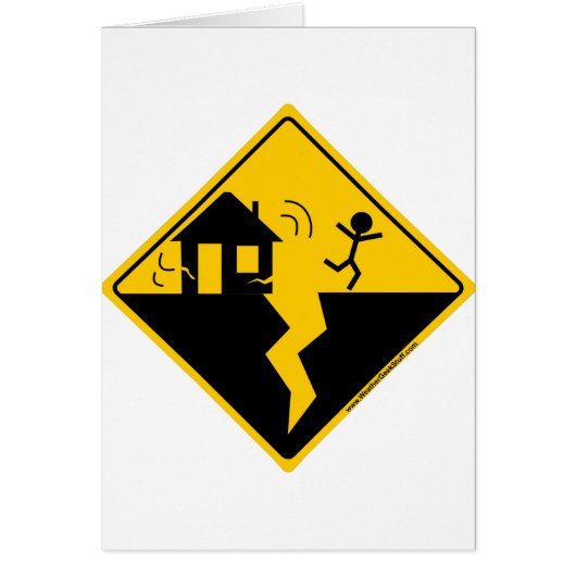Earthquake Warning Merchandise and Clothing Cards (Front)