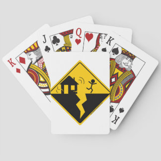 Earthquake Warning Merchandise and Clothing Poker Cards