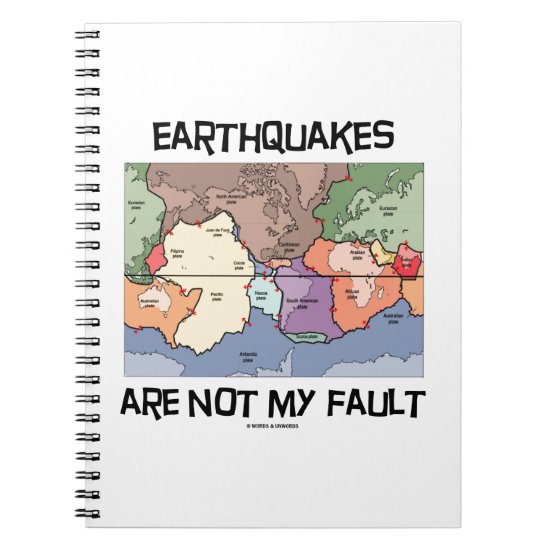 Earthquakes Are Not My Fault (Plate Tectonics) Notebook