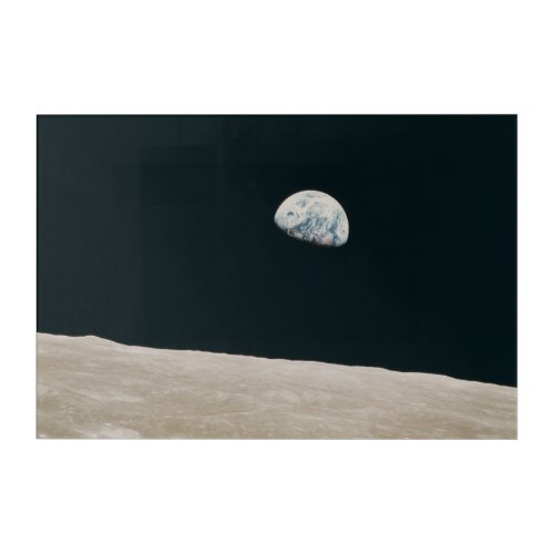 Earthrise A Tranquil View from the Moon Acrylic Print