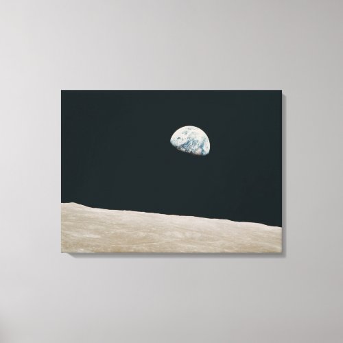 Earthrise A Tranquil View from the Moon Canvas Print