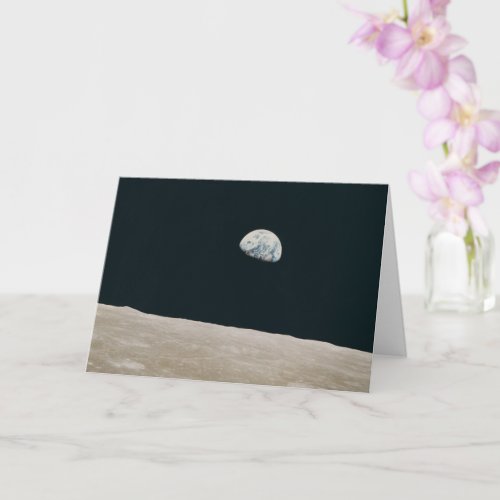 Earthrise A Tranquil View from the Moon Card