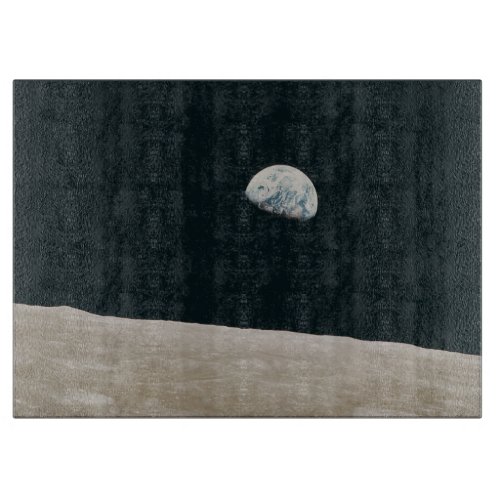 Earthrise A Tranquil View from the Moon Cutting Board