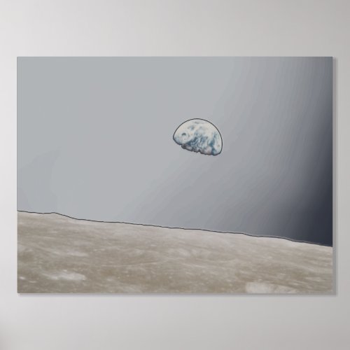 Earthrise A Tranquil View from the Moon Foil Prints