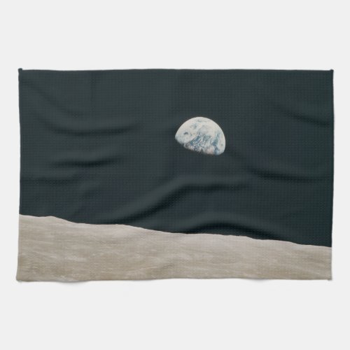 Earthrise A Tranquil View from the Moon Kitchen Towel