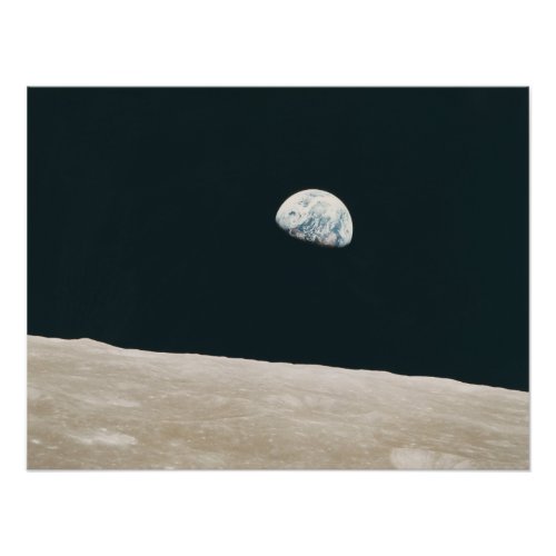 Earthrise A Tranquil View from the Moon Photo Print