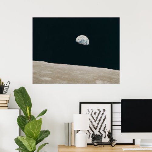 Earthrise A Tranquil View from the Moon Poster