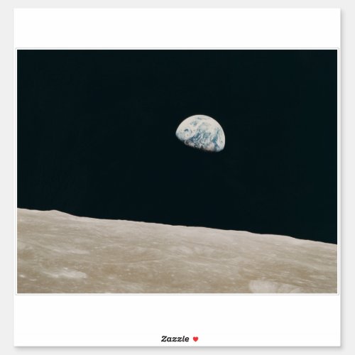 Earthrise A Tranquil View from the Moon Sticker