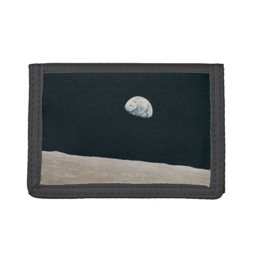 Earthrise A Tranquil View from the Moon Trifold Wallet