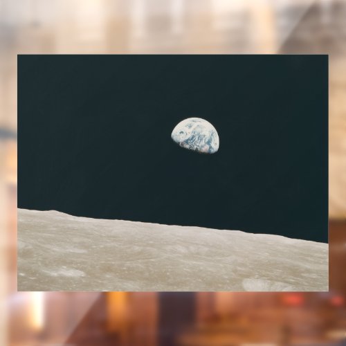 Earthrise A Tranquil View from the Moon Window Cling