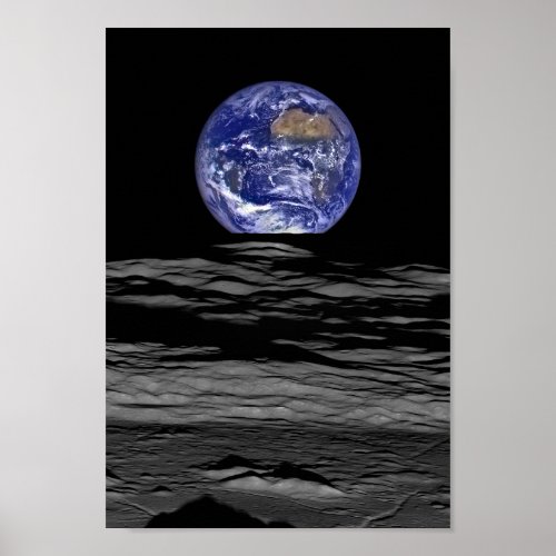 Earthrise As Seen From The Moon Poster