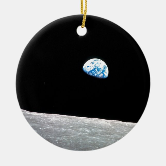 Earthrise Ceramic Ornament (Front)