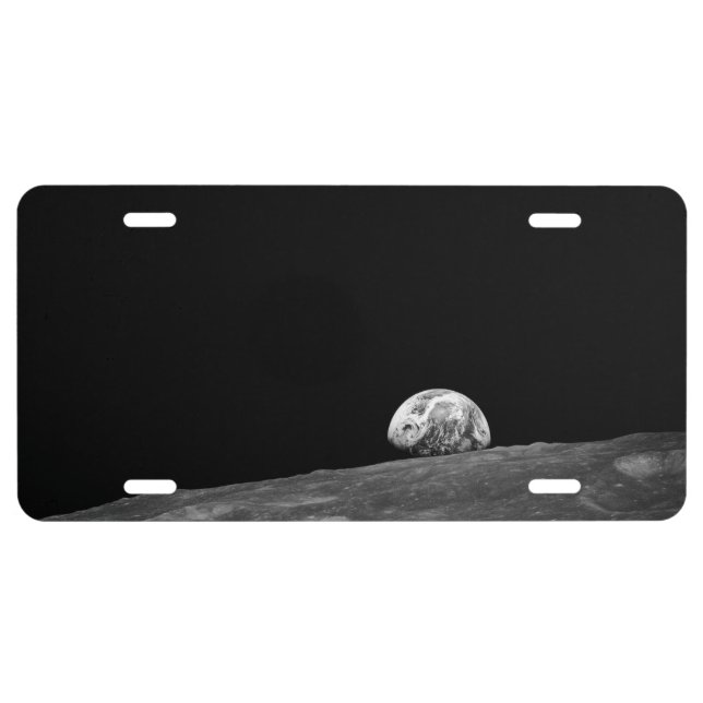 Earthrise from Apollo 8 Moon Mission License Plate (Front)