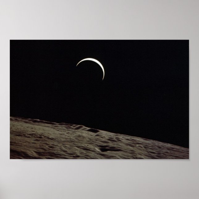 Earthrise from Lunar Orbit (Apollo 15) Poster (Front)