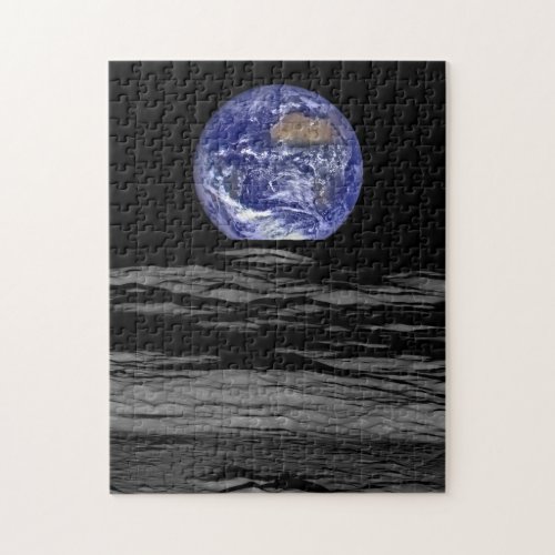 Earthrise From The Farside Of The Moon Jigsaw Puzzle