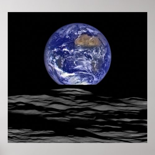 Earthrise From The Farside Of The Moon Poster