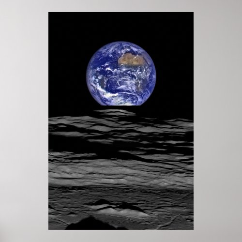 Earthrise From The Farside Of The Moon Poster