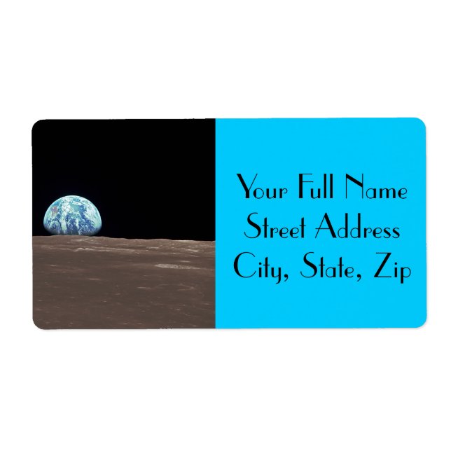 Earthrise from the Moon Label (Front)