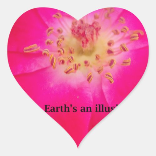 Earths an Illusion Heart Sticker