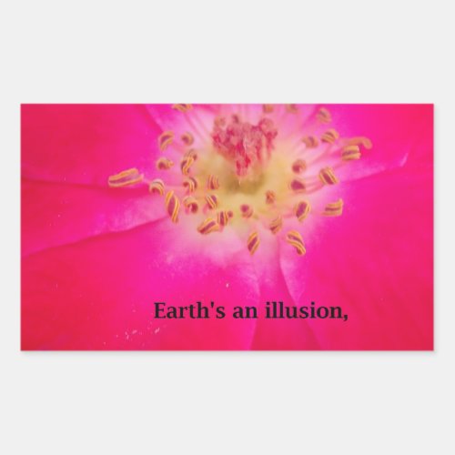 Earths an Illusion Rectangular Sticker