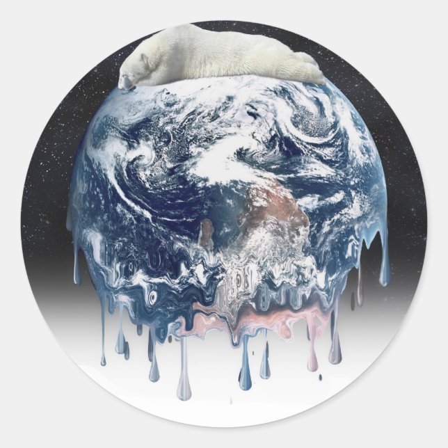 Earth's Bear Hug Classic Round Sticker (Front)