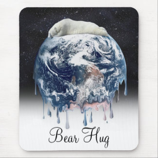 Earth's Bear Hug (w/Half Universe Background) Mouse Pad