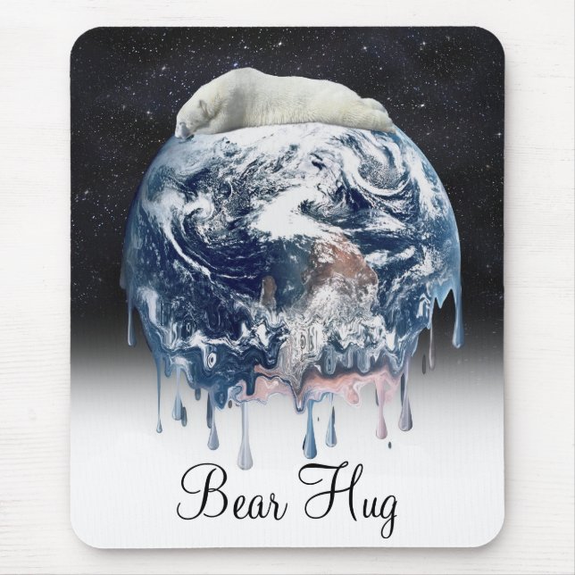 Earth's Bear Hug (w/Half Universe Background) Mouse Pad (Front)